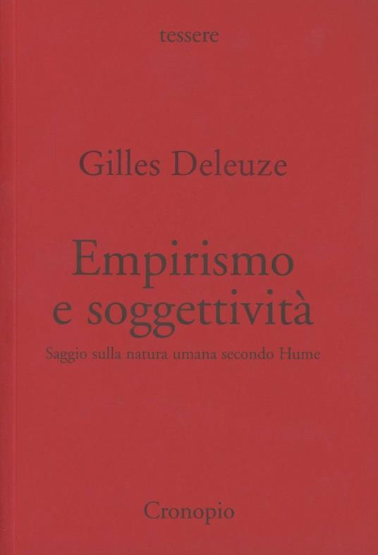 Empirismo e soggettività - Gilles Deleuze - copertina