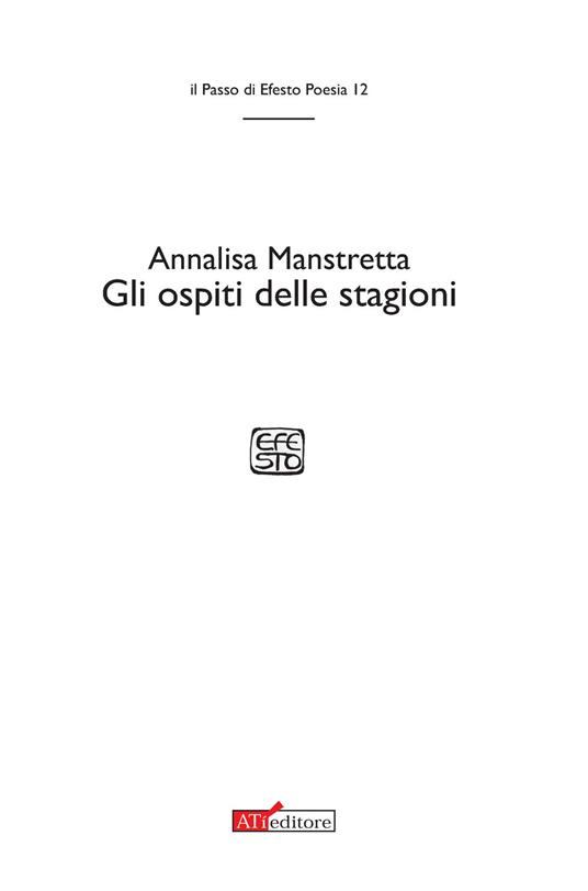 Gli ospiti delle stagioni - Annalisa Manstretta - copertina