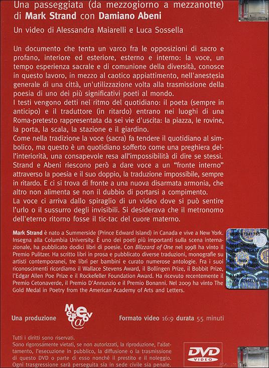 Ehi Mark! Scusa il ritardo, scusa il ritardo... Una passeggiata (da mezzogiorno a mezzanotte). DVD - Mark Strand,Damiano Abeni - 2