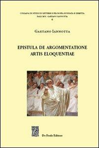 Epistula de argomentatione artis eloquentiae - Gaetano Iannotta - copertina