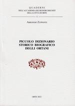 Piccolo dizionario storico biografico degli Ortani