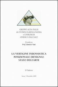 La vertigine parossistica posizionale (benigna): stato dell'arte - copertina