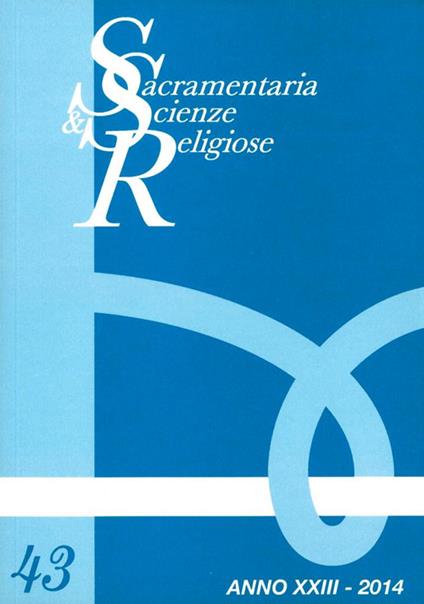 Sacramentaria e scienze religiose. Vol. 43 - copertina