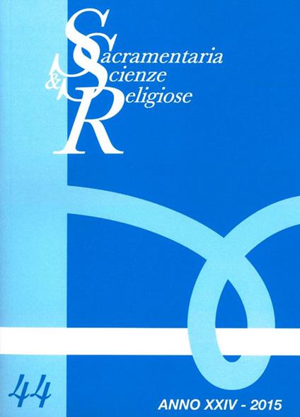 Sacramentaria e scienze religiose. Vol. 44 - copertina