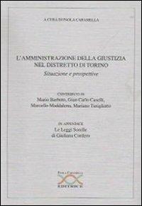 L'amministrazione della giustizia nel distretto di Torino. Situazioni e prospettive - copertina