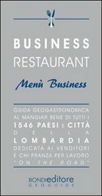 Business restaurant. Menù business