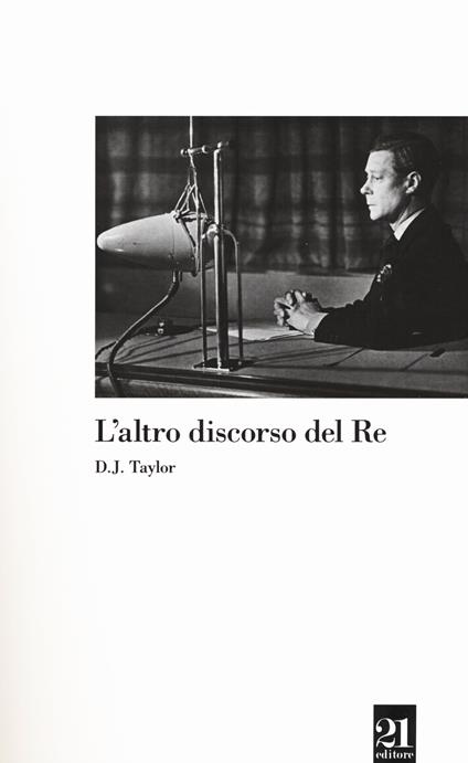 L'altro discorso del re - D. J. Taylor - copertina