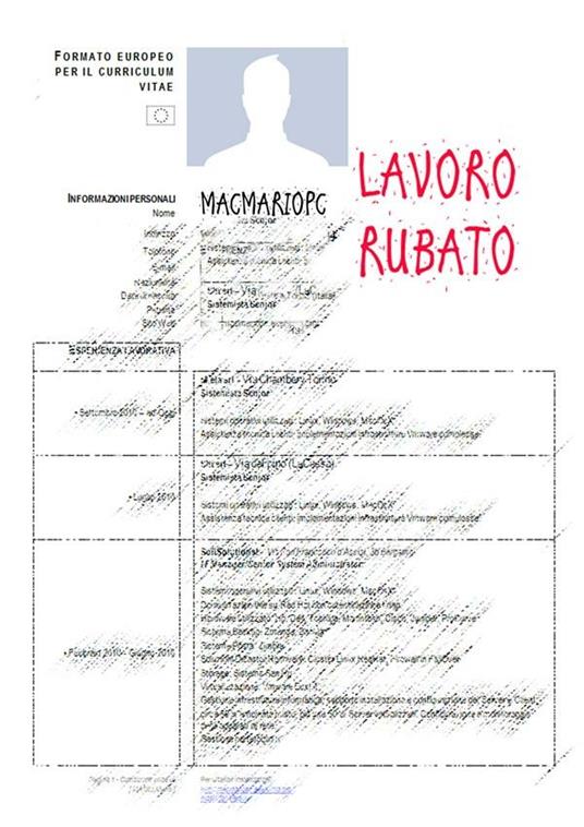 Lavoro rubato - copertina