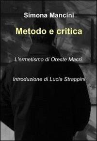 Metodo e critica - Simona Mancini - copertina