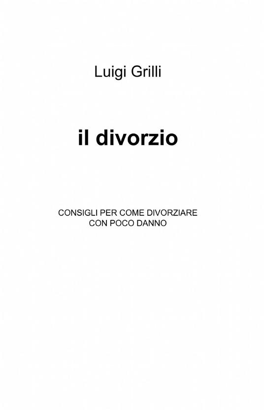 Il divorzio - Luigi Grilli - copertina