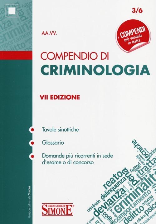 Compendio di criminologia - copertina