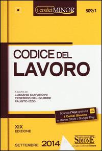 Codice del lavoro. Ediz. minore - copertina