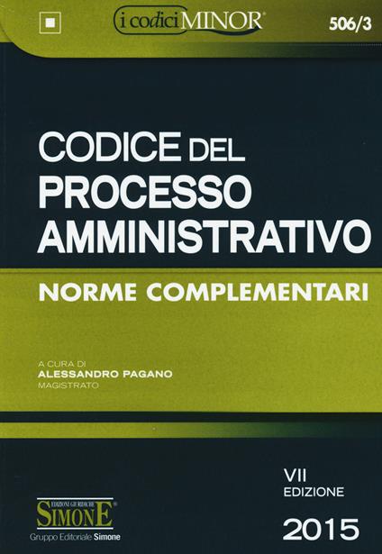 Codice del processo amministrativo. Ediz. minore - copertina