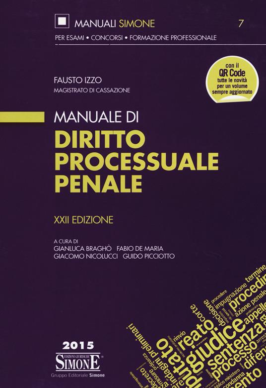 Diritto processuale penale. Manuale di base per la preparazione alla prova orale - Fausto Izzo - copertina