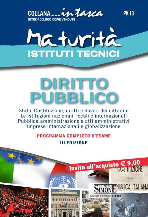 Maturità istituti tecnici. Diritto pubblico - copertina