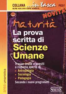 Image of Maturità. La prova scritta di scienze umane