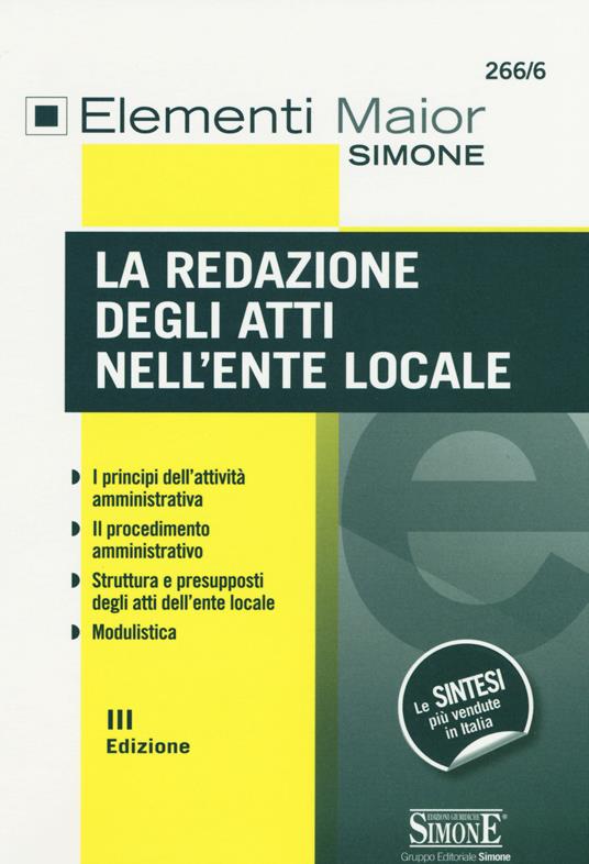 La redazione degli atti nell'ente locale - copertina