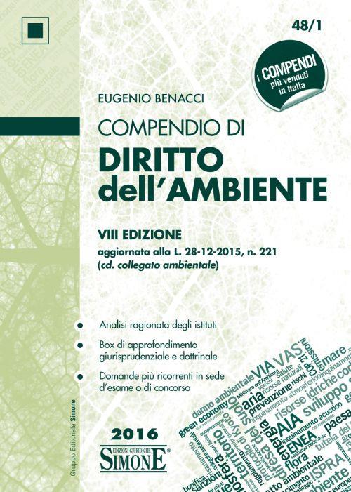 Compendio di diritto dell'ambiente - Eugenio Benacci - copertina