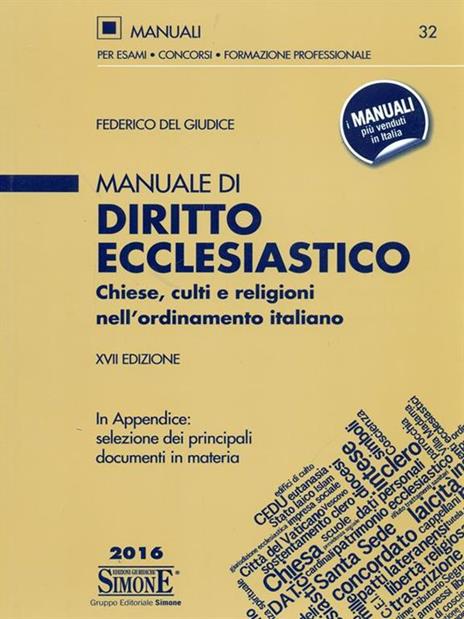 Manuale di diritto ecclesiastico. Chiese, culti e religioni nell'ordinamento italiano - Federico Del Giudice - 4