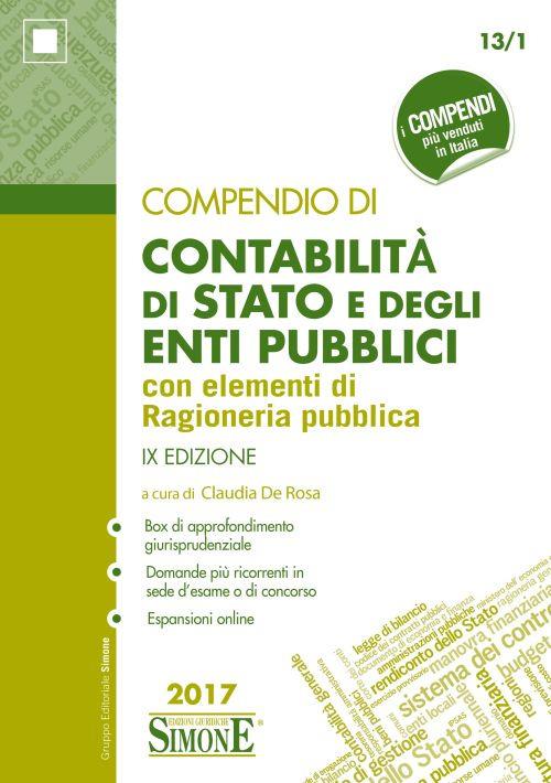 Compendio di contabilità di Stato e degli enti pubblici con elementi di ragioneria pubblica - copertina