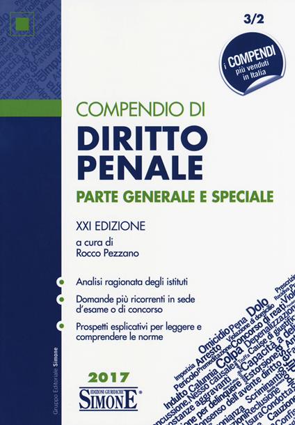 Compendio di diritto penale. Parte generale e speciale - copertina