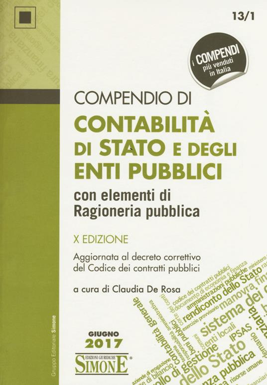 Compendio di contabilità di Stato e degli enti pubblici con elementi di ragioneria pubblica - copertina