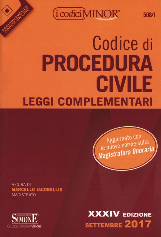 Codice di procedura civile. Leggi complementari. Ediz. minor. Con Aggiornamento online - copertina