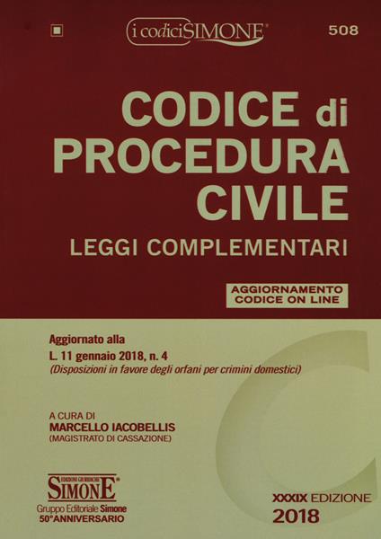 Codice di procedura civile. Leggi complementari - copertina