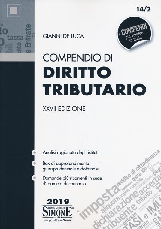 Compendio di diritto tributario - Gianni De Luca - copertina