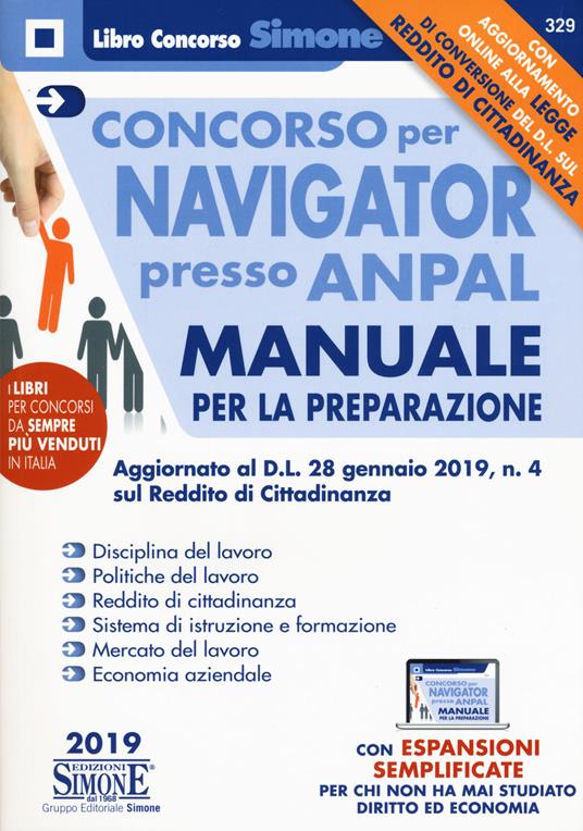 Concorso per Navigator presso Anpal. Manuale per la preparazione. Con  espansione online - Libro - Edizioni Giuridiche Simone - Il libro concorso  | IBS