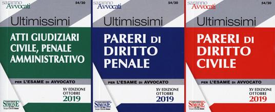 Ultimissimi pareri di diritto civile-Ultimissimi pareri di diritto penale-Ultimissimi atti giudiziari di diritto civile, penale e amministrativo - copertina