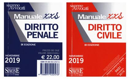 Diritto civile. Manuale XXS-Diritto penale. Manuale XXS - copertina