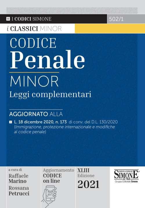 Codice penale. Leggi complementari. Ediz. minor - copertina