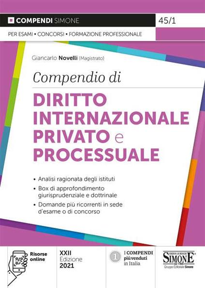 Compendio di diritto internazionale privato e processuale. Con espansione online - Giancarlo Novelli - copertina