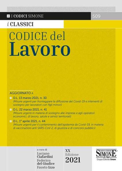 Codice del lavoro - copertina