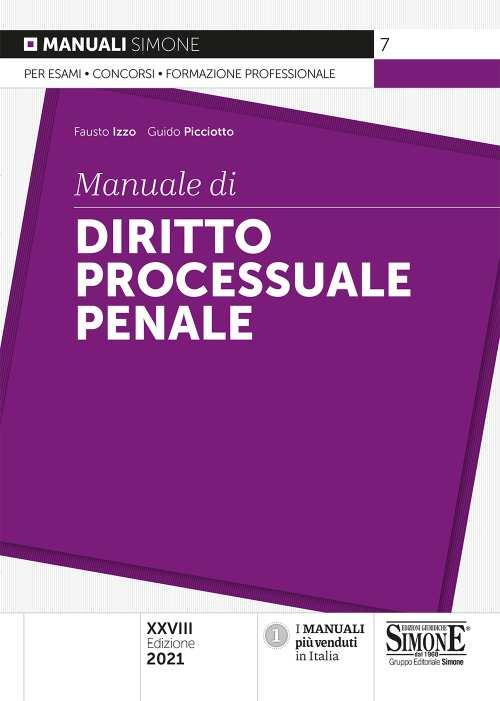 Manuale di diritto processuale penale - Fausto Izzo,Guido Picciotto - copertina