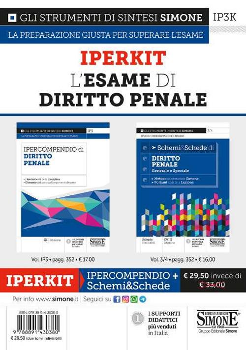 Schemi & Schede di Diritto Penale - Generale e Speciale - 3/4 - Edizioni  Simone