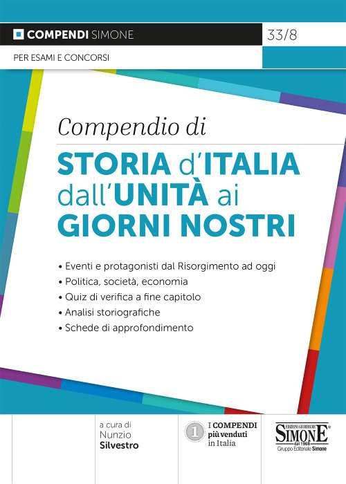 Compendio di Storia d'Italia dall'Unità ai giorni nostri - copertina