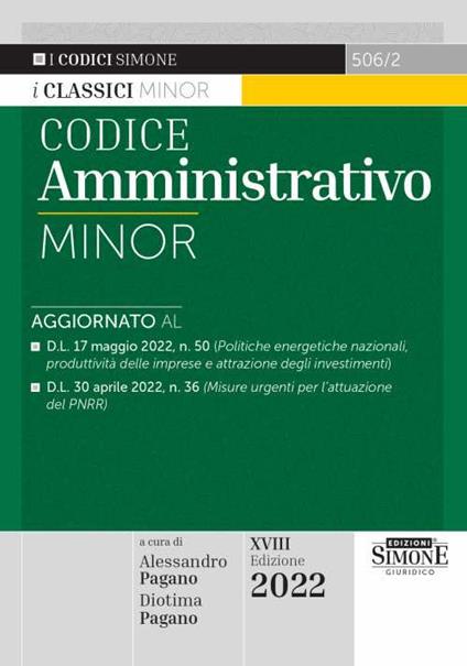 Codice amministrativo minor - copertina