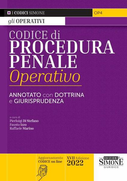 Codice di procedura penale operativo. Annotato con dottrina e giurisprudenza. Con aggiornamenti online - copertina