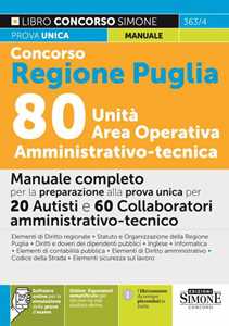 Image of Concorso Regione Puglia 80 unità area operativa amministrativo-tecnica. Manuale completo per la preparazione alla prova unica per 20 autisti e 60 collaboratori amministrativo-tecnici. Con espansi...