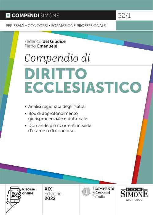 Compendio di diritto ecclesiastico. Con espansione online - Federico Del Giudice,Pietro Emanuele - copertina