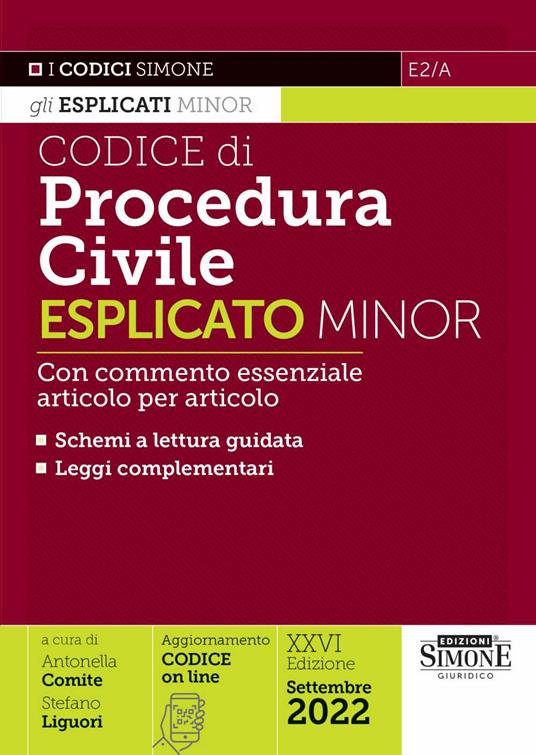 Codice di Procedura Civile Esplicato Minor - Con commento essenziale Articolo per Articolo - copertina