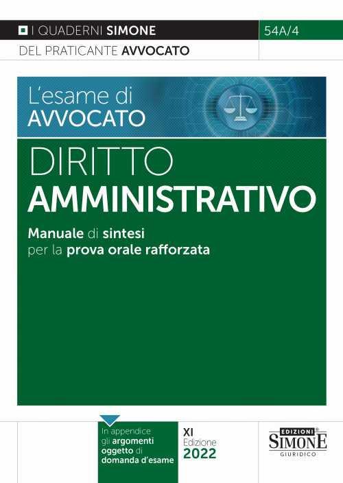 L'esame di Avvocato Diritto Amministrativo. Manuale di sintesi per la prova orale rafforzata - copertina