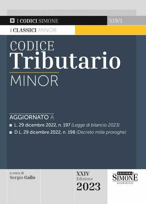 Codice tributario. Ediz. minor - copertina