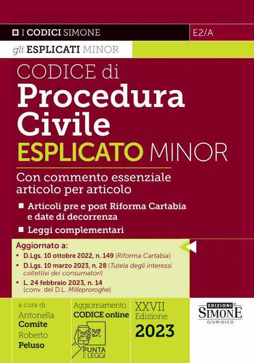 Codice di procedura civile esplicato. Ediz. minor. Con QR-Code - copertina