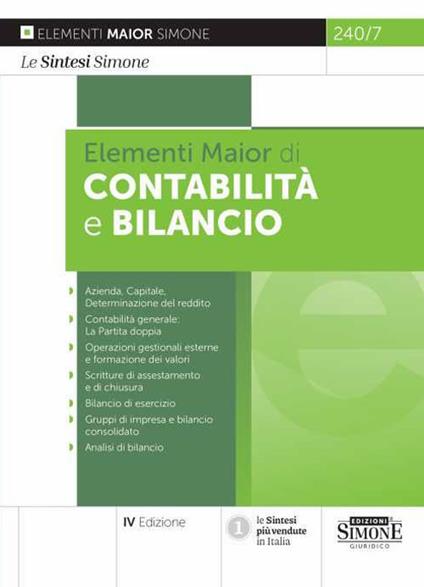 Elementi di contabilità e bilancio. Ediz. maior - copertina