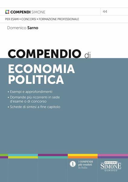 Compendio di economia politica - Domenico Sarno - copertina