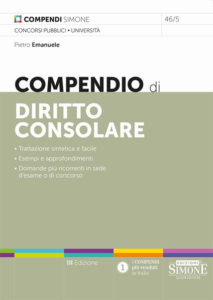 Compendio di diritto consolare - Pietro Emanuele - copertina