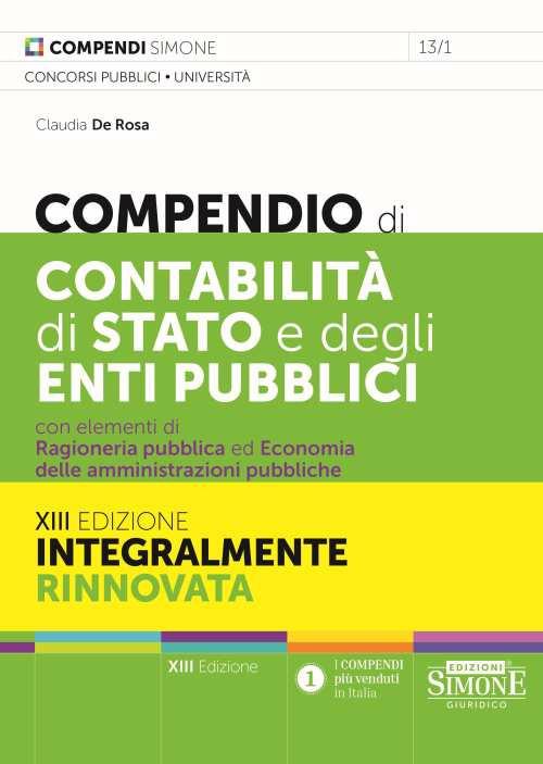 Compendio di contabilità di Stato e degli enti pubblici con elementi di ragioneria pubblica ed economia delle aziende e amministrazioni pubbliche - copertina